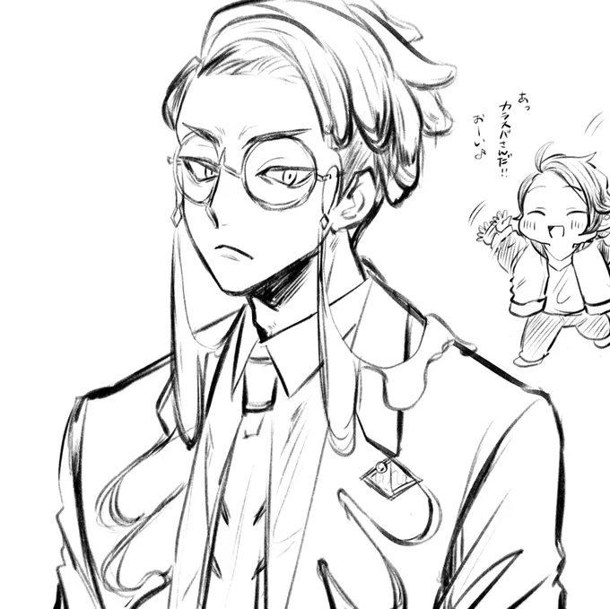練習🐦‍⬛さんキョヤくん添え 