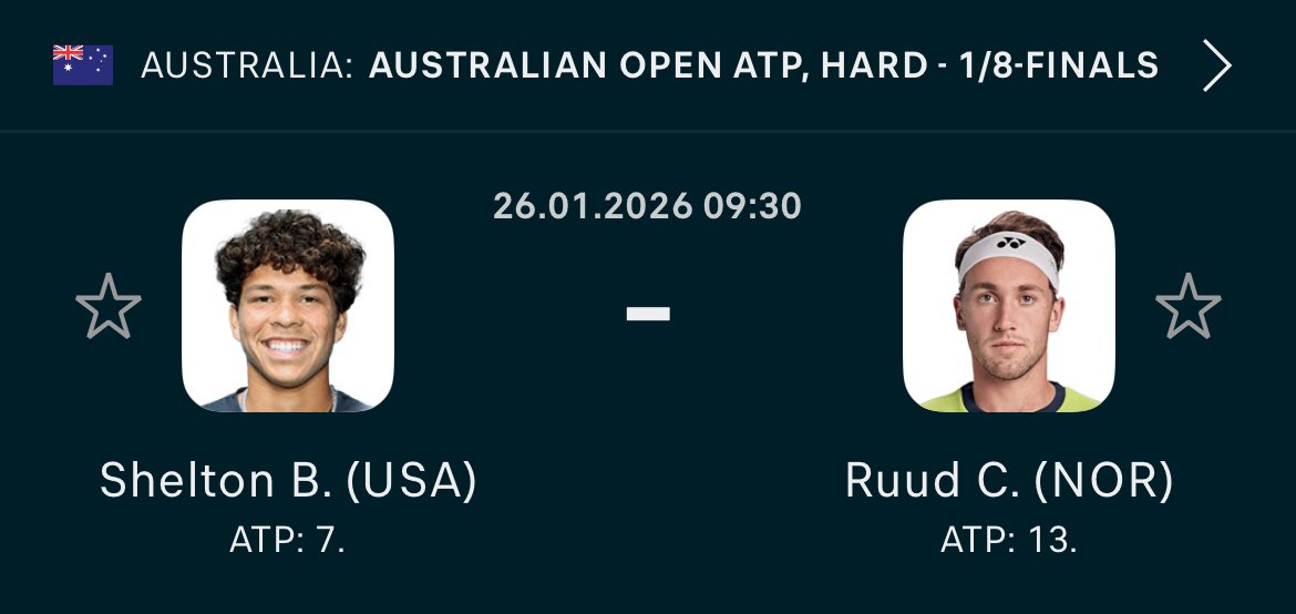 GuGaBetss's tweet image. 🚨🔮 10U MAX BET!

𝙂𝙐𝘼𝙍𝘼𝙉𝙏𝙀𝙀𝘿 win 💰

Ben Shelton vs Casper Ruud (#ATP) 🎾

My bot will send to everyone who LIKES
(must be following @GuGaBetss so I can DM You)