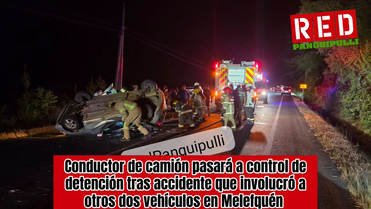 📷 Conductor de camión pasará a control de detención tras accidente que involucró a otros dos vehículos en Melefquén --> web.facebook.com/photo/?fbid=15…