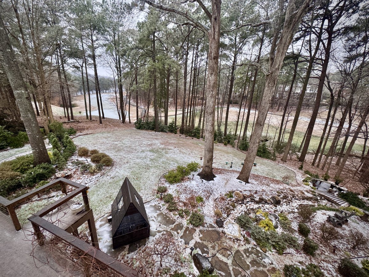 Not bad, not great but not as catastrophic as the local meteorologist called for. Power is still on (knock on wood) #alpharettaga #WinterStormFern #northgeorgia
