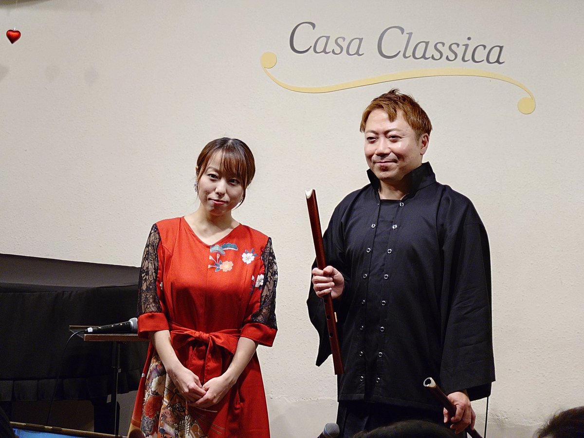 谷富愛美&amp;岩田卓也
@ Casa Classica (赤坂)

箏の谷富さんと尺八岩田さんのライブ！それぞれの師の吉崎克彦さんや山本邦山先生の曲、沢井比河流さんの「朱へ」など現代奏者の曲のほか、古典、オリジナル曲〜谷富さん曲や笛兄弟の曲も。東京で岩田さんの邦楽作品中心のライブは珍しく、良い機会でした！