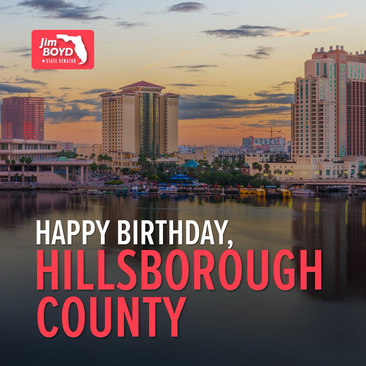 JimBoydFL's tweet photo. Happy 192nd birthday Hillsborough County! 🎂 With its rich history, a growing economy and a vibrant arts community – there's so much to celebrate. 

Learn more >> https://t.co/eVoF2i9Nxu https://t.co/YUgrjuCvvf
