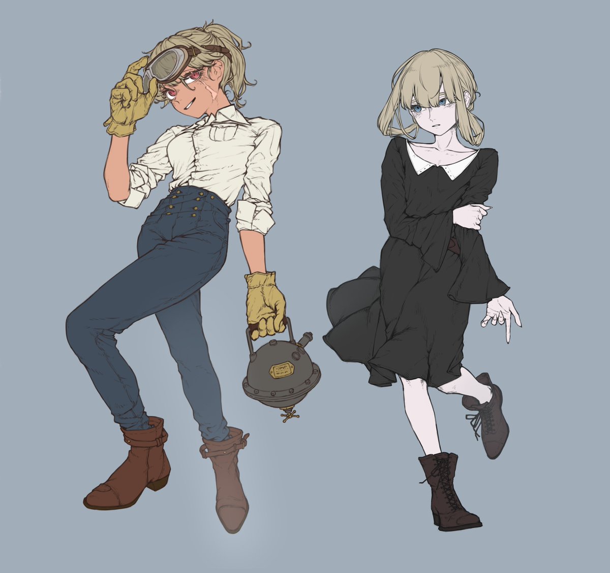 オリキャラを描くと並べたくなるんすよ 