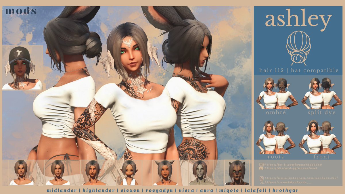 ashley -  a new hairstyle is available💚
#wanmods

you can get it here:
ko-fi.com/s/42605aba93
payhip.com/b/Wm5V2