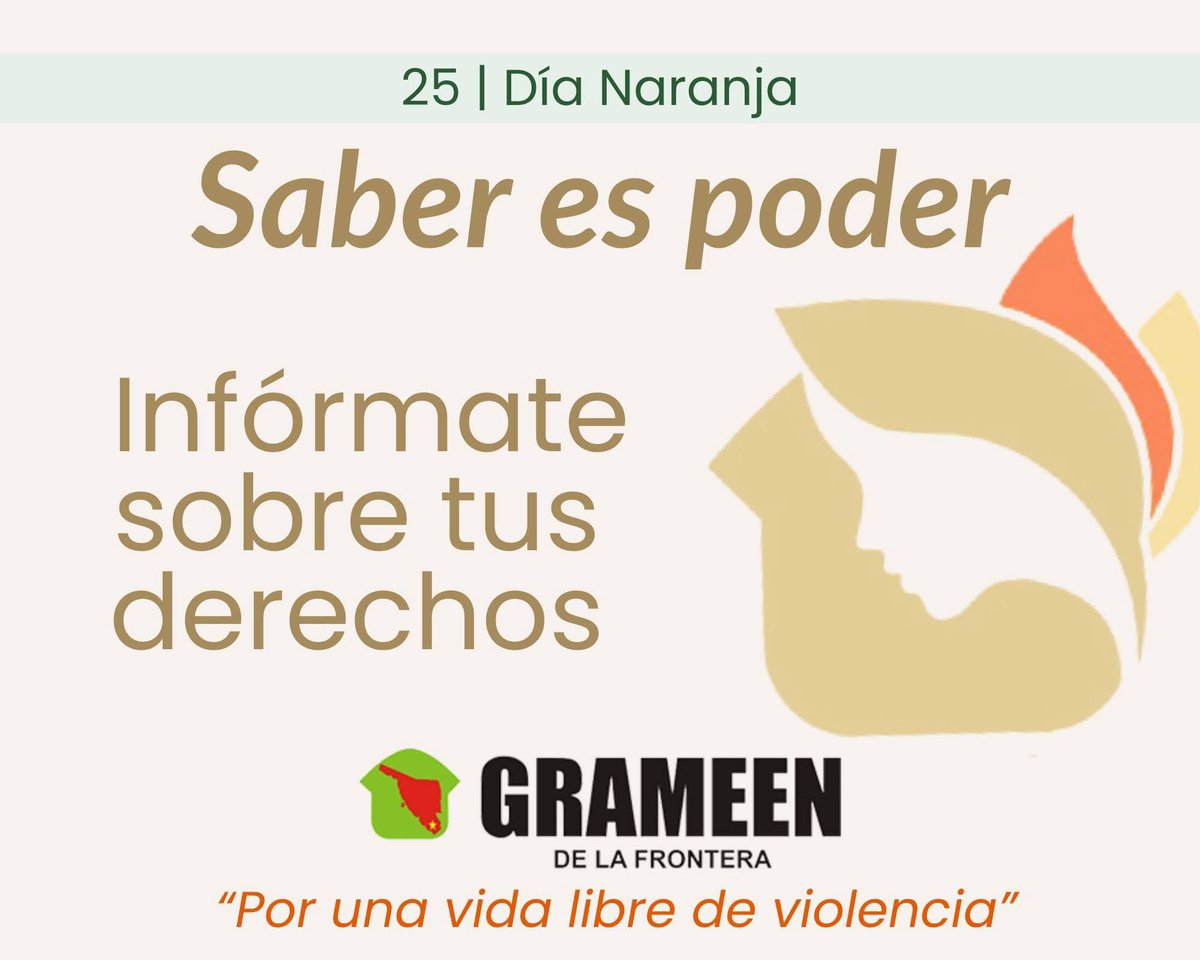 En este Día Naranja recordamos que la información protege. Cuando una mujer conoce sus derechos, fortalece su voz y su seguridad.
#DíaNaranja 🧡