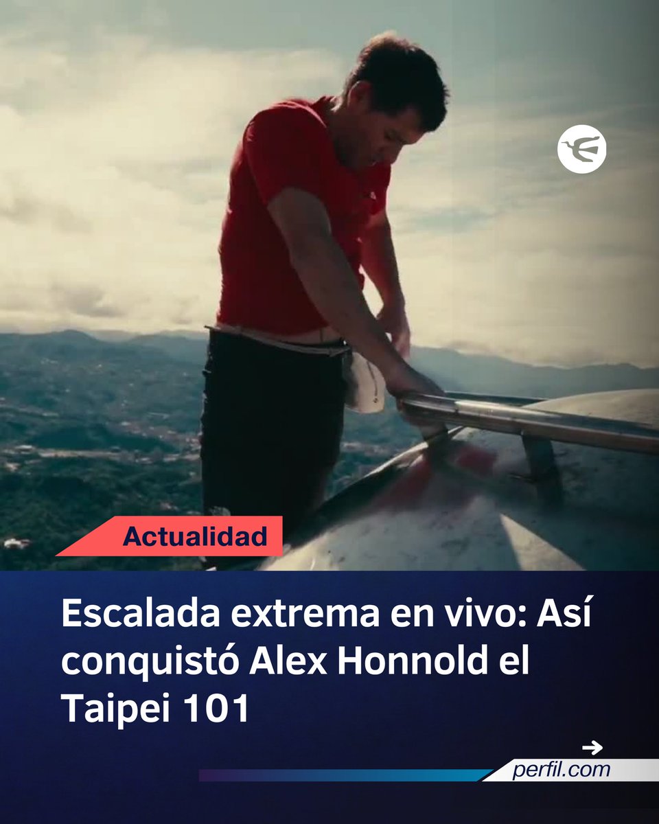 perfilcom's tweet photo. 🌆 Una hazaña de alto riesgo se vivió en Taiwán cuando Alex Honnold completó una escalada inédita hasta lo más alto del rascacielos Taipei 101.

📺 El ascenso fue transmitido en directo para Netflix y mantuvo en vilo a millones de espectadores, con el escalador enfrentando más de 500 metros de altura en uno de los edificios más icónicos del mundo.

📲 Más información en https://t.co/XdKWrdy7Wm