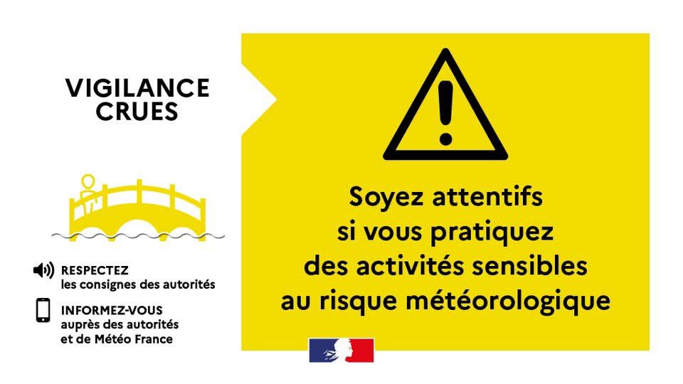 Image de Préfet des Landes - #Météo | 🟡Le département des #Landes est placé en vigilance jaune crue pour le tronçon Gave d’Oloro