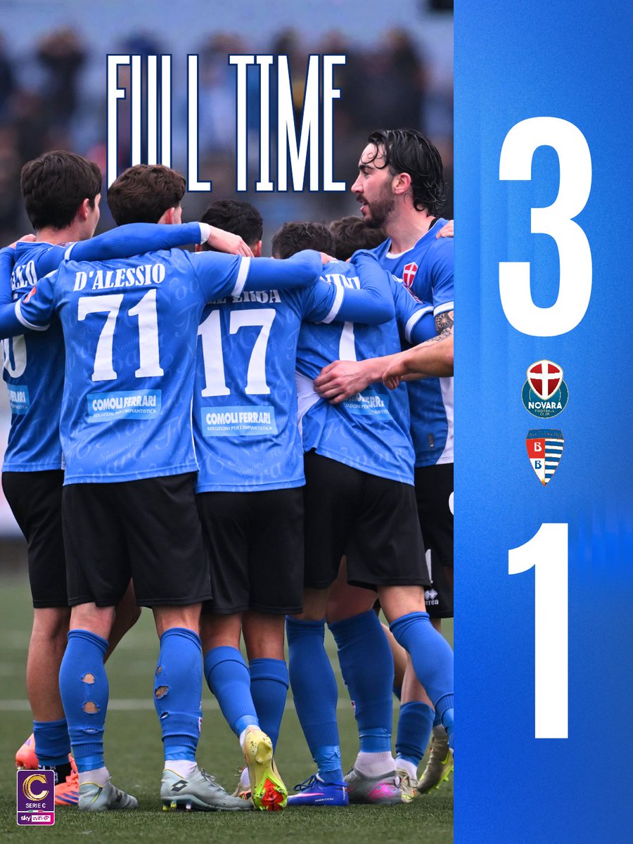 novarafootball's tweet photo. 3️⃣ gol e 3️⃣ punti! 

#ForzaNovara #NovaraProPatria #SerieCSkyWifi https://t.co/xHNBGsXi4d