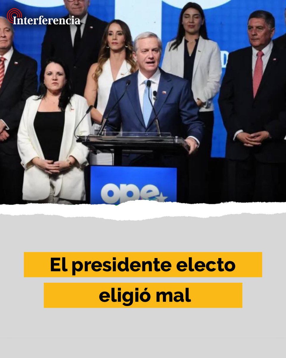 La colusión, el dopaje, el exorcismo, el agrónomo y los concertacionistas. En los últimos días José Antonio Kast definió a sus ministros y el resultado fue ruido mediático y político, pero no en un sentido favorable. 👇
interferencia.cl/articulos/el-p…