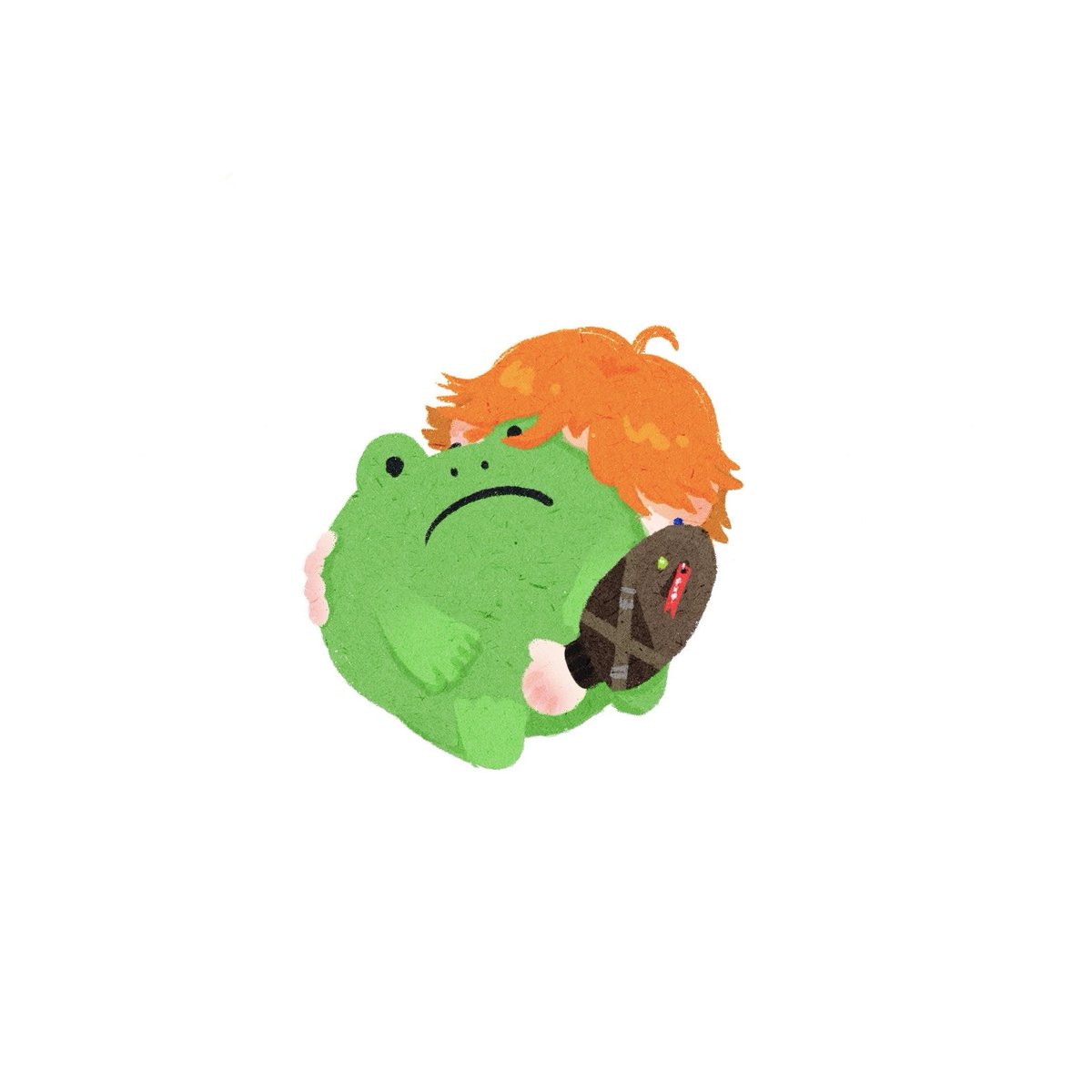 🐸應該也是情緒支持動物的一種
 #阿萬人迷