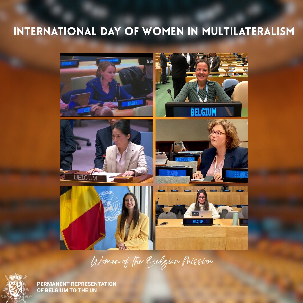 On the International Day of #WomenInMultilateralism, we celebrate women who are shaping multilateralism every day through leadership, expertise, and commitment, worldwide.🤝🌍

We also shine a spotlight on our colleagues at <a href="/BelgiumUN/">Belgium UN New York</a> 🇧🇪🇺🇳 who contribute to this work every day.✨