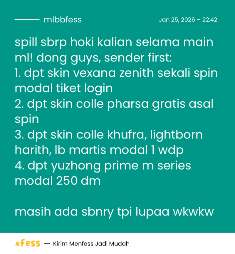 Mobile Legends Menfess tweet media