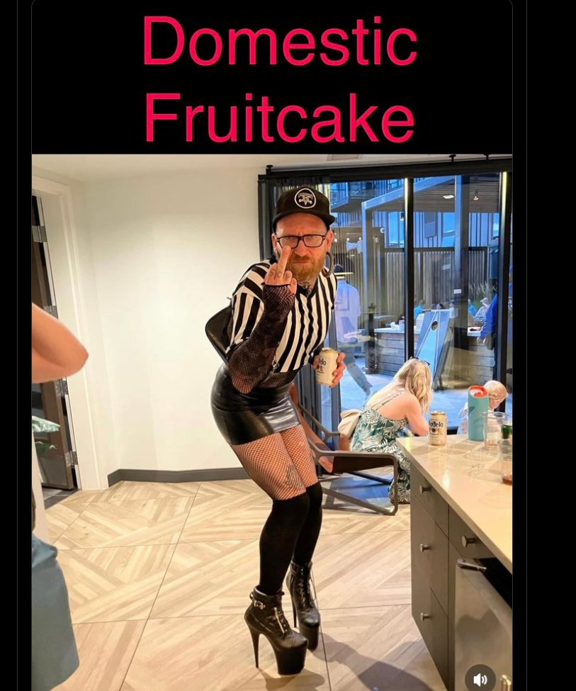 female_dev's tweet image. @wagmiAlexander is also a trantifa domestic terrorist, pictured below. Shame on you @coinage_media for giving her/him a platform. There seems to be no bounds to the disgusting male dev behavior I witness each and every day.