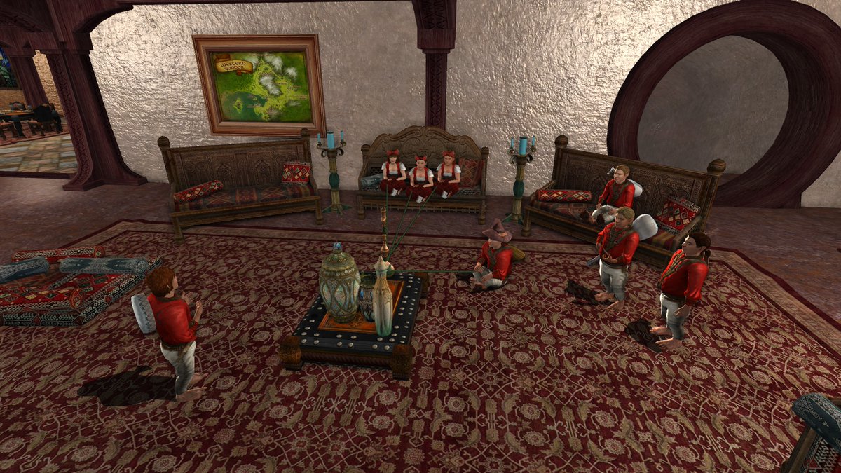 The Hayseeds have started rehearsals for our March 19th performance at the Concerning Hobbits Pub Party at The Bird &amp; Baby Inn in Michel Delving on Glamdring.  We're taking a little break and discussing our next steps. <a href="/lotro/">LOTRO</a> <a href="/lotrofamily/">LOTRO Family</a>
