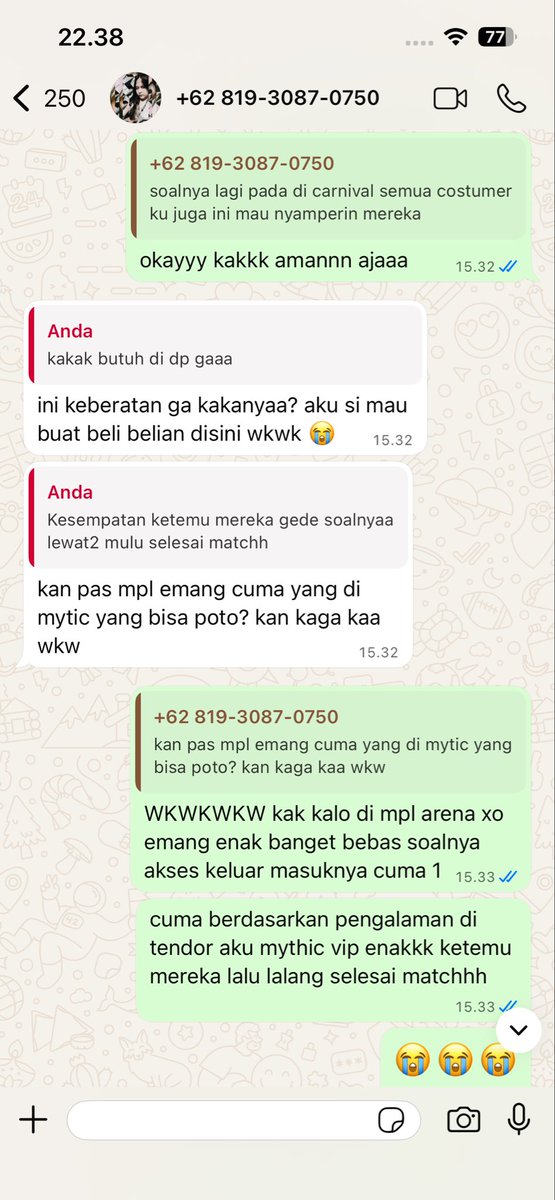 acareaaaa's tweet photo. awalnya dia minta full cod trus tbtb kode mau beli jajan ini itu di carnival karna dia udh dateng dluan akhirnya aku tawarin mau di dp ga, btw dia tadinya takut aku yg nipu grgr wa aku ceklis 1 pdhl aku bales ga lama kok guys bisa diliat aja jam nya😔 https://t.co/c6W8BOhgC0