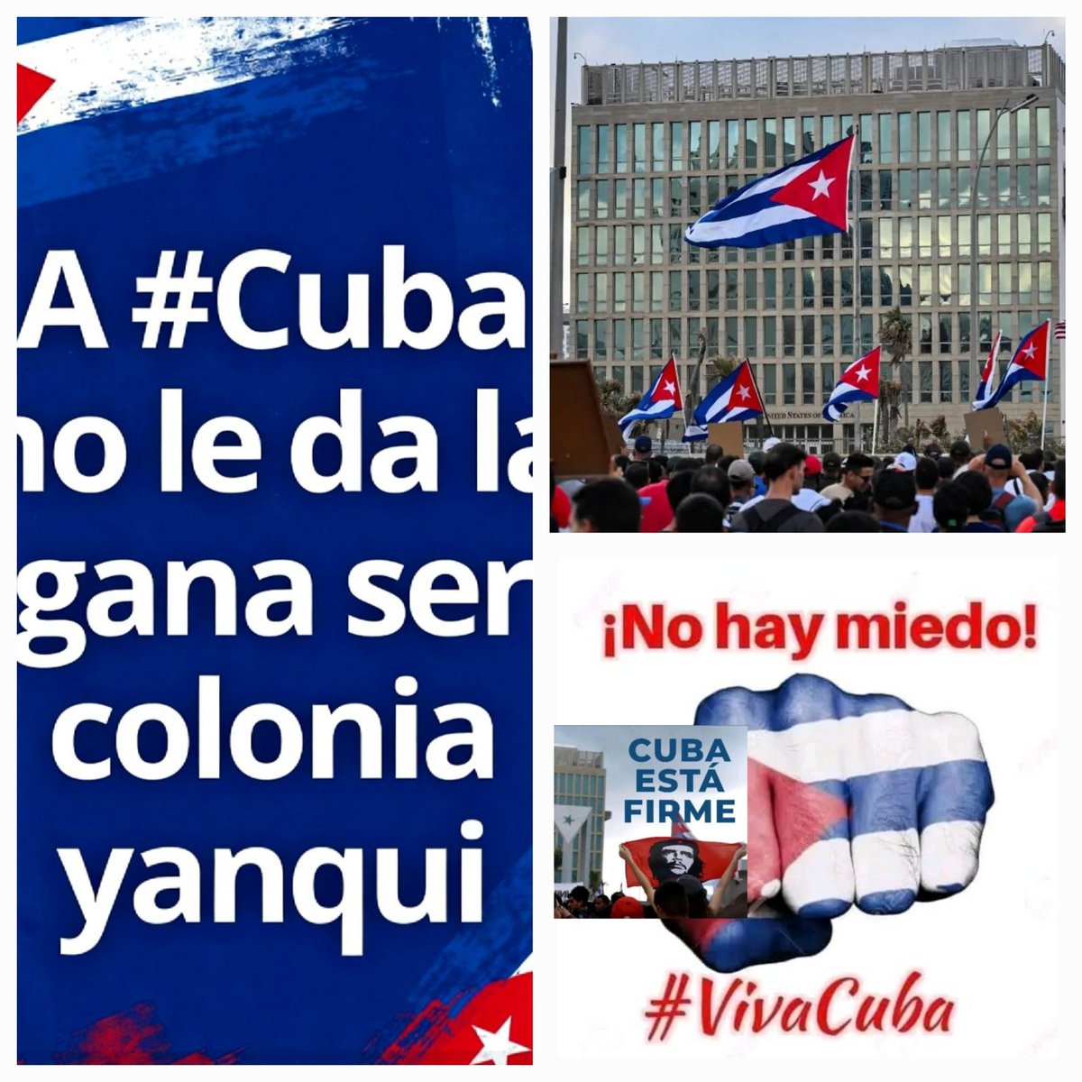 Señores imperialistas no insistan más, #Cuba no busca la confrontación, solo exigimos respeto. La historia, aunque algunos prefieran ignorarla, ha sido bien clara, nuestro heroico pueblo no acepta amenazas. #BMCGuatemala #CubaEstáFirme.
#Cuba en Revolución. 
#UnidosXCuba.