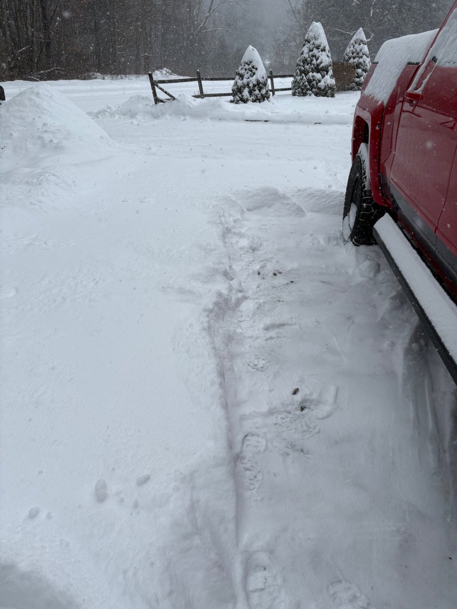 Keeping ahead of things just a bit. Only 4-6” so far my guess, but it’s dumping 😂 Happy Snowmageddon to all who celebrate 😊