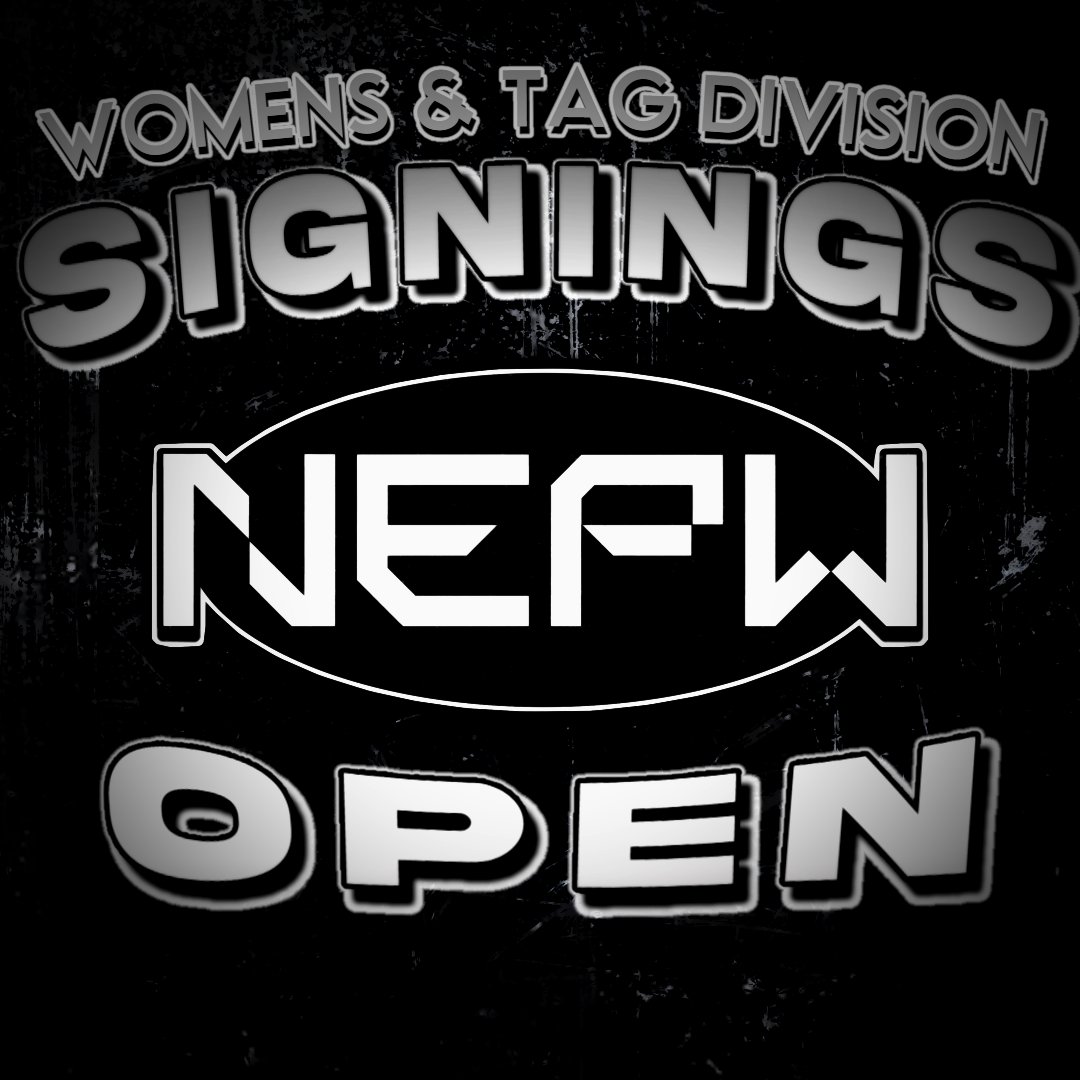 NewEraPro_NEPW's tweet image. We are now ONLY ACCEPTING WOMENS AND TAG DIVISION SIGN UPS! Keep in mind our Tag Division is Intergender too! 

Thank you for everyone who signed up to the last form, ill go through more of those shortly and I hope to get more content out soon! 

SIGN UP: forms.gle/JsBvCVXjLXJGQz…