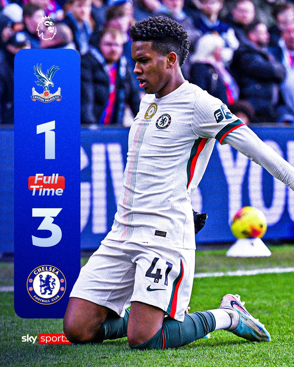 FULL-TIME: Chelsea climb to fourth in the Premier League table after goals from Estevao, Joao Pedro and Enzo Fernandez! 📈