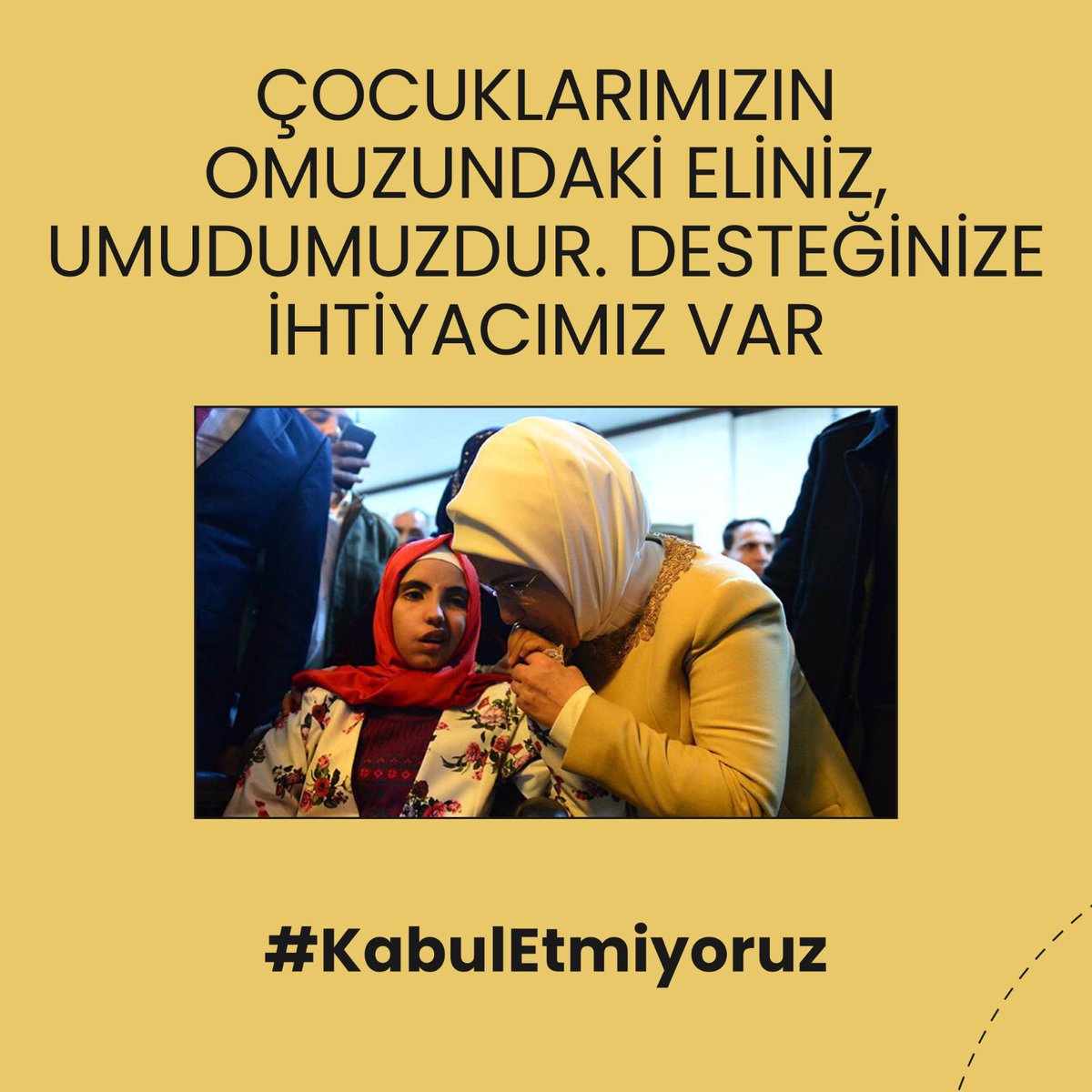 #KabulEtmiyoruz
<a href="/RTErdogan/">Recep Tayyip Erdoğan</a> <a href="/EmineErdogan/">Emine Erdoğan</a> <a href="/tcbestepe/">T.C. Cumhurbaşkanlığı</a> <a href="/iletisim/">T.C. İletişim Başkanlığı</a> <a href="/cbsbb/">T.C. Cumhurbaşkanlığı Strateji ve Bütçe Başkanlığı</a> <a href="/HMBakanligi/">T.C. Hazine ve Maliye Bakanlığı</a> <a href="/tcmeb/">Millî Eğitim Bakanlığı</a> <a href="/tcailesosyal/">T.C. Aile ve Sosyal Hizmetler Bakanlığı</a> <a href="/Yusuf__Tekin/">Yusuf Tekin</a> <a href="/memetsimsek/">Mehmet Simsek</a>