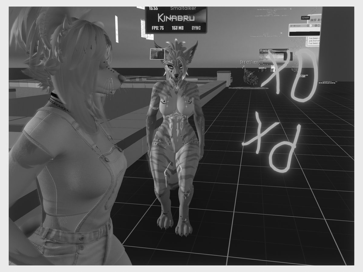 今日は熱心に英語の勉強をしている海外の方と話せてよかった！たまに海外ユーザーにまこと先生と呼ばれるのでうまい日本語の教え方を知りたいね
今日はナイスバディなケモアバターの人がいっぱいきたので目線に困りました