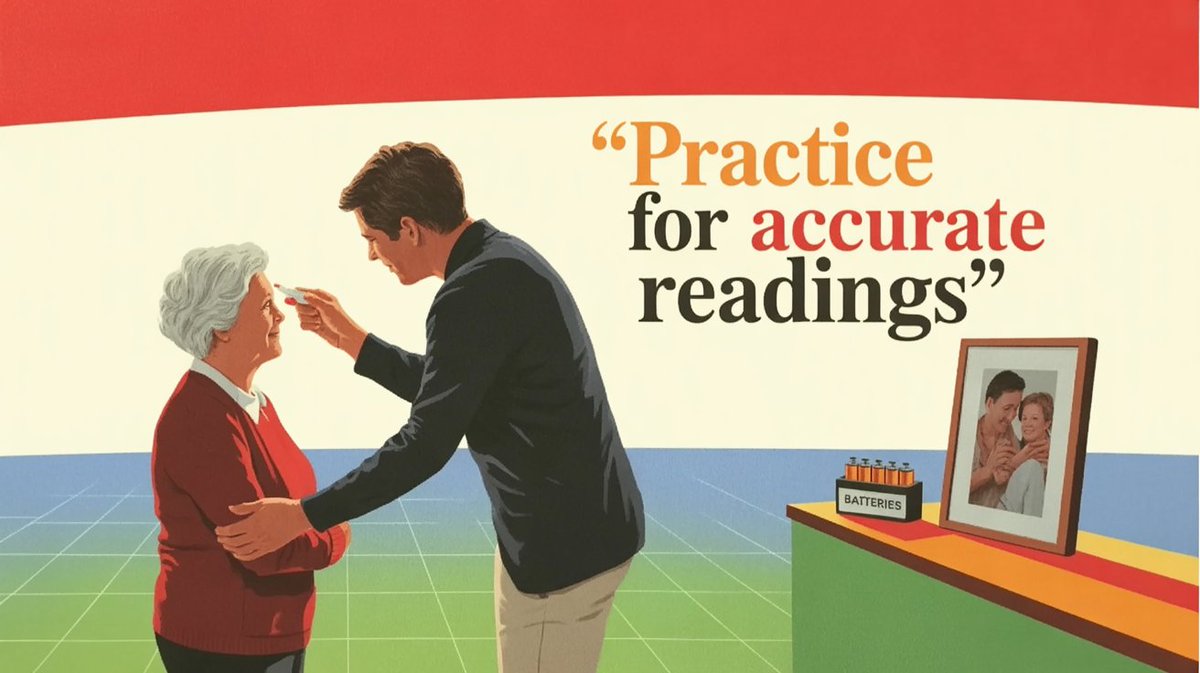 Accurate readings start with practice. Use the thermometer when the senior is healthy to build familiarity. No-touch models? Keep 1-2 inches from the forehead as specified. Weak batteries cause errors—store spares.  

A caregiver learned this the hard way when a faulty reading