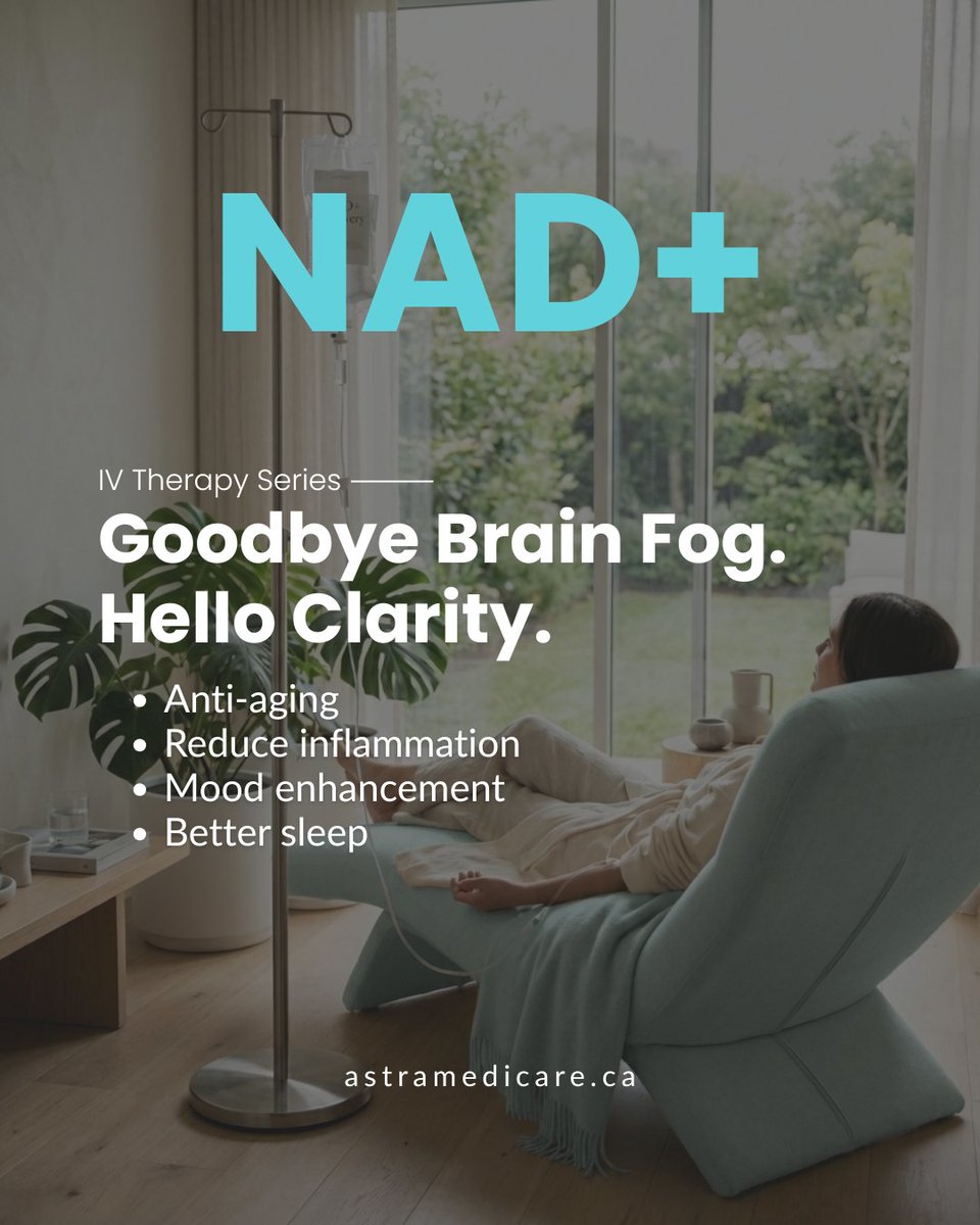 𝑭𝒆𝒆𝒍 𝒕𝒊𝒓𝒆𝒅, 𝒇𝒐𝒈𝒈𝒚, 𝒐𝒓 𝒓𝒖𝒏 𝒅𝒐𝒘𝒏 𝒆𝒗𝒆𝒏 𝒂𝒇𝒕𝒆𝒓 𝒓𝒆𝒔𝒕? 𝒀𝒐𝒖𝒓 𝒄𝒆𝒍𝒍𝒔 𝒎𝒂𝒚 𝒃𝒆 𝒂𝒔𝒌𝒊𝒏𝒈 𝒇𝒐𝒓 𝒎𝒐𝒓𝒆 𝒔𝒖𝒑𝒑𝒐𝒓𝒕. ✨

NAD+ Wellness Therapy helps your body turn nutrients into real energy at a cellular level. This IV treatment