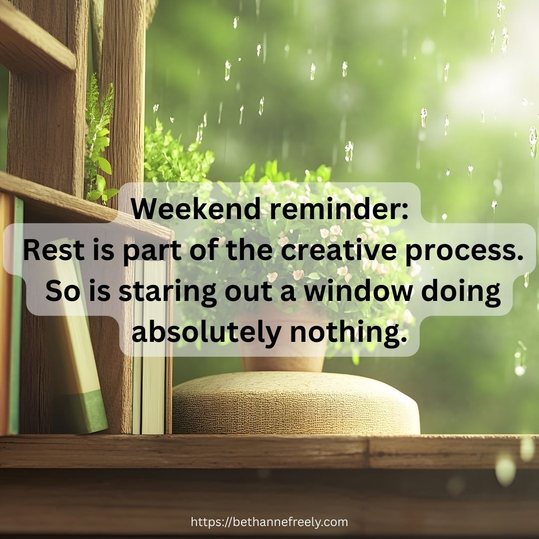 BAFreely's tweet image. #CreativeRest #AuthorLife #SlowWeekend
