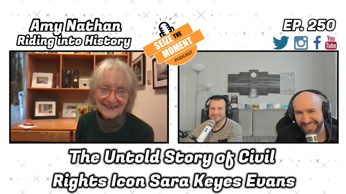 On episode 250, we welcome Amy Nathan to discuss civil rights icon Sara Keyes Evans, her own decision to not move to the back of a bus, the decades long legal battle that followed, state vs federal law, what inspired her tenancy to fight racism.

Full ep: youtu.be/usuiyrB_hfc