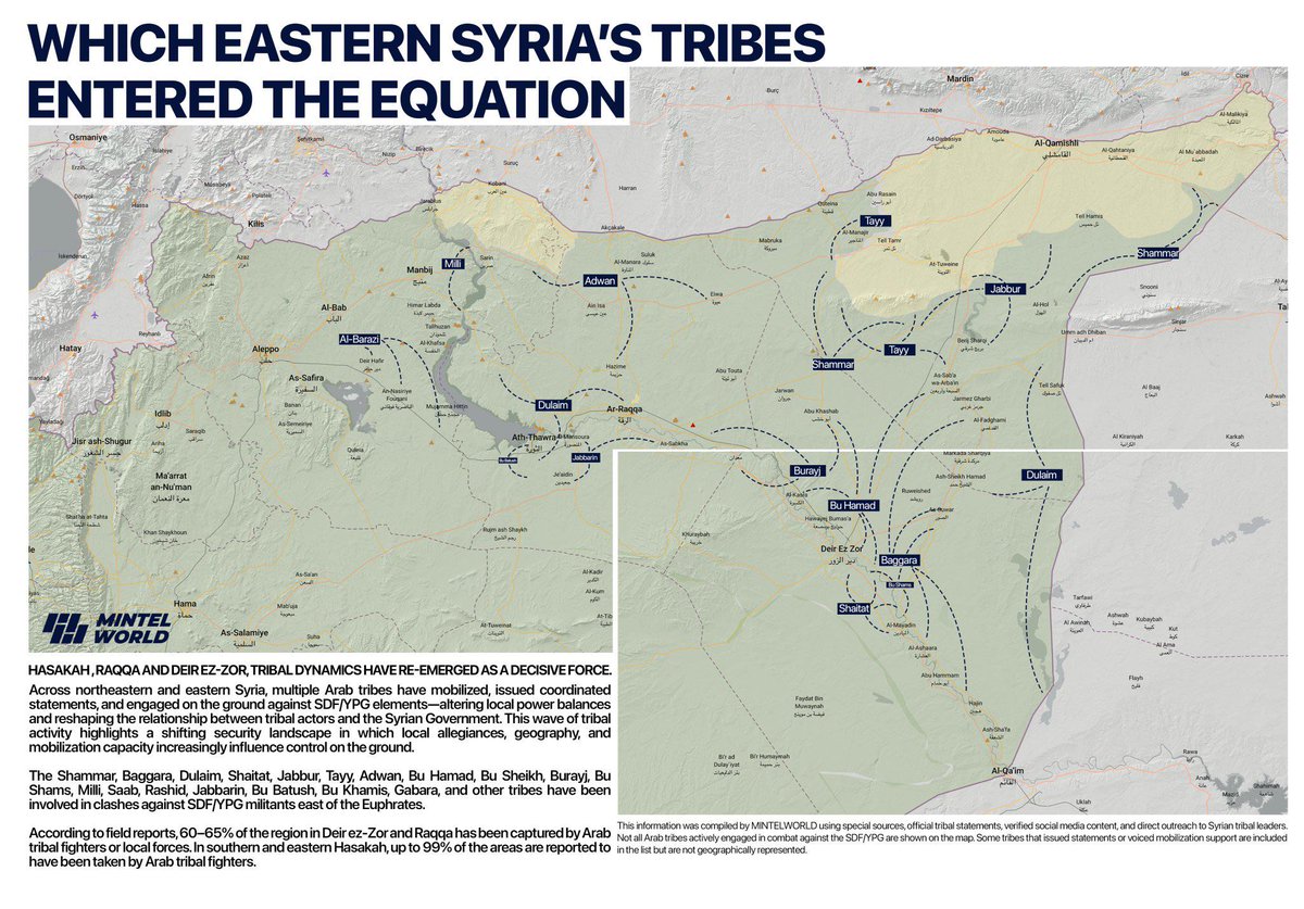 Propaganda_Cont's tweet image. Las SDF kurdas no «colapsaron» realmente, sino que las tribus árabes sunies que parcialmente las componían cambiaron de bando.