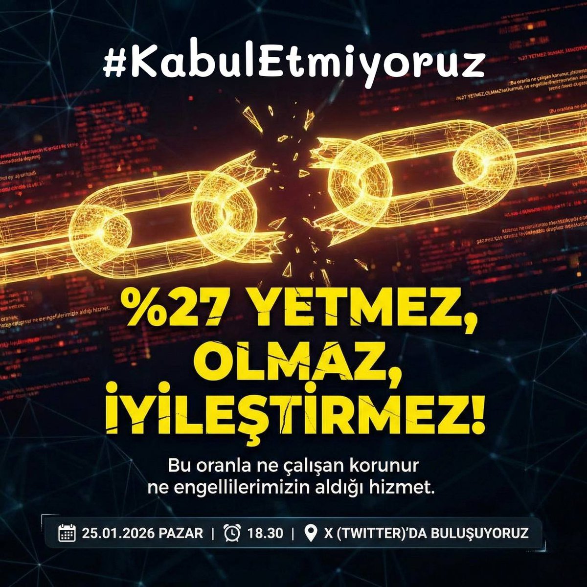 #KabulEtmiyoruz