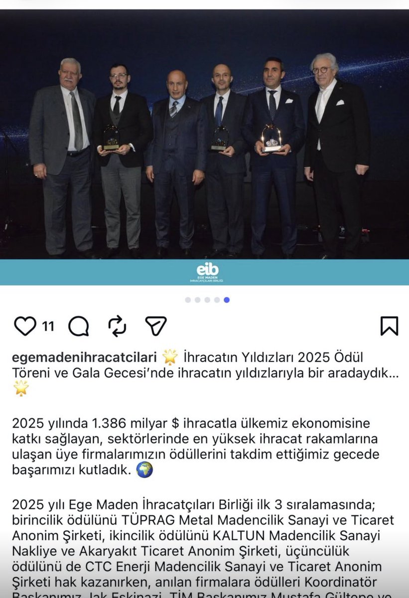 2025’te de ihracat yıldızları ödülümüzü aldık.