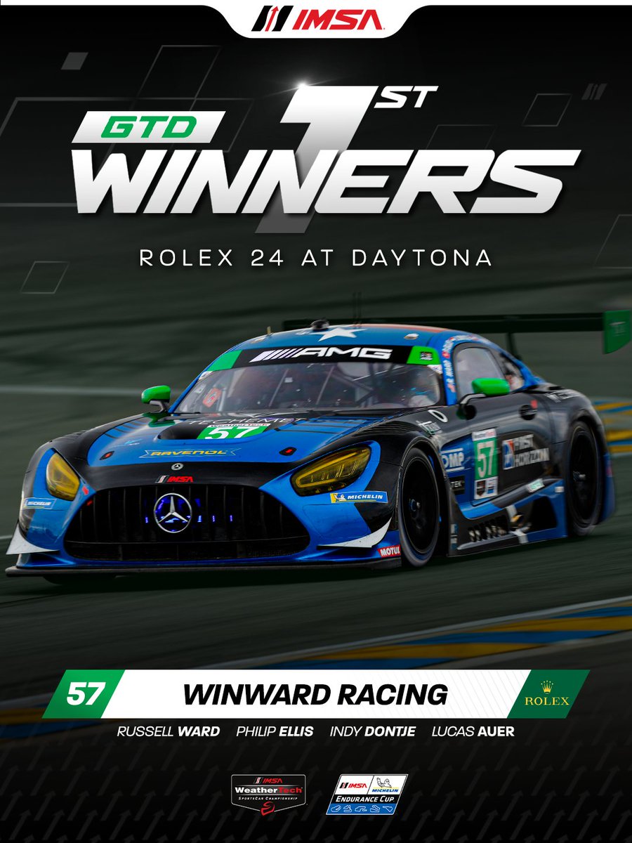 Congratulations to the No. 57 Winward Racing Team on winning the 2026 Rolex 24 at DAYTONA in the GTD Class!!

<a href="/WinwardRacing/">Winward Racing</a> | <a href="/Rolex24Hours/">Rolex 24 Hours</a>