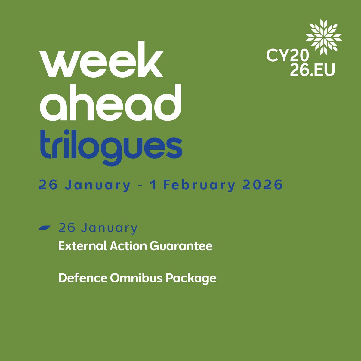 Next week’s trilogue agenda 👇