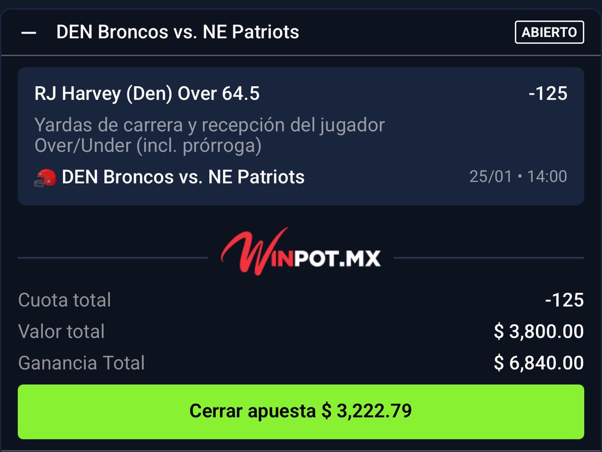 ¿Si o no para mis apuestitas del AFC Championship game?

Si se ganan las dos, voy a repartir $540 entre las personas que hayan dejado su interacción en este tweet.🫡