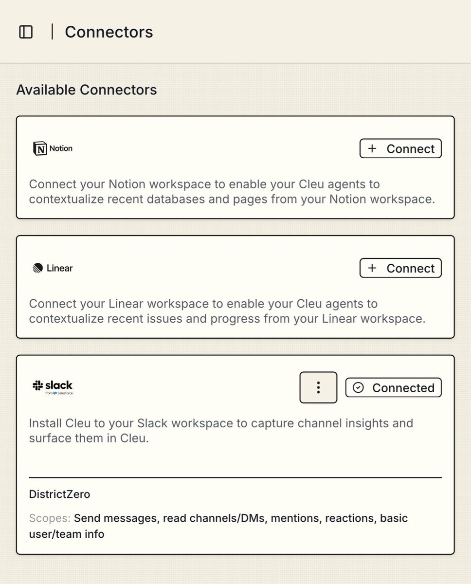 New connector 🚨 

<a href="/SlackHQ/">Slack</a> 🤝 <a href="/cleuapp/">cleu</a>