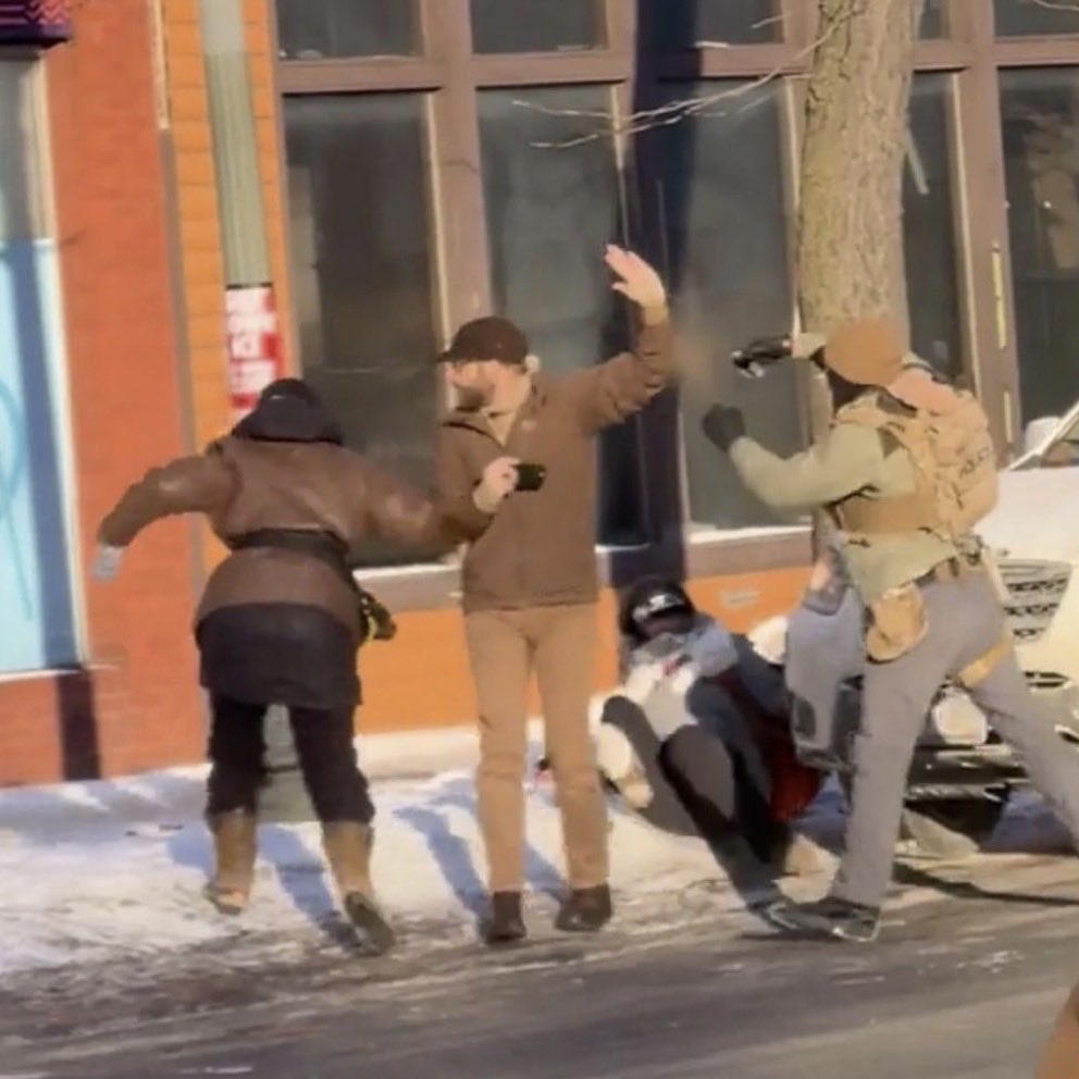 NotAvgLiberal's tweet image. Kristi Noem and Donald Trump told you Alex Pretti aggressively approached ICE with his gun out….