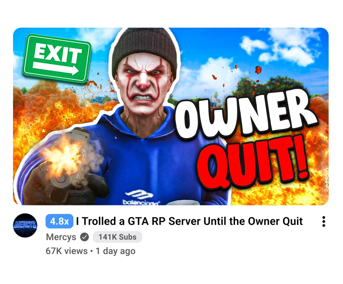 GTA RP thumbnail I did for Mercys yesterday doing well!