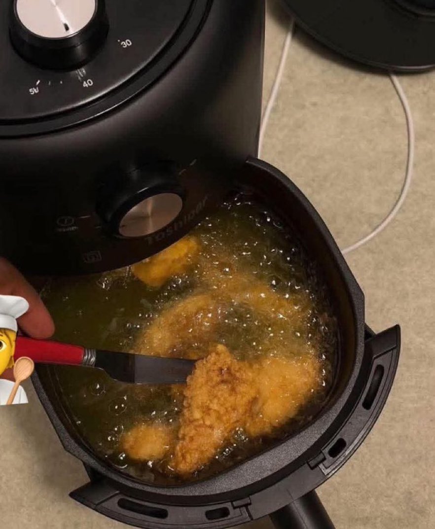 Hoopss's tweet image. I finally learned how to use my air fryer