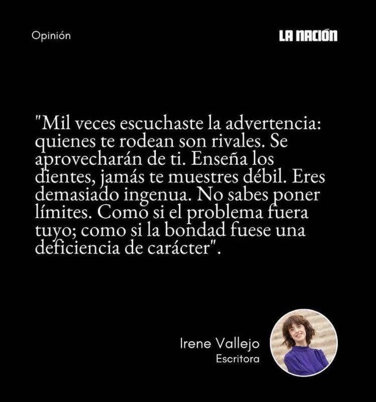 Como si el problema fuera tuyo; como si la bondad fuese una deficiencia de carácter.

<a href="/LANACION/">LA NACION</a> #CostaRica