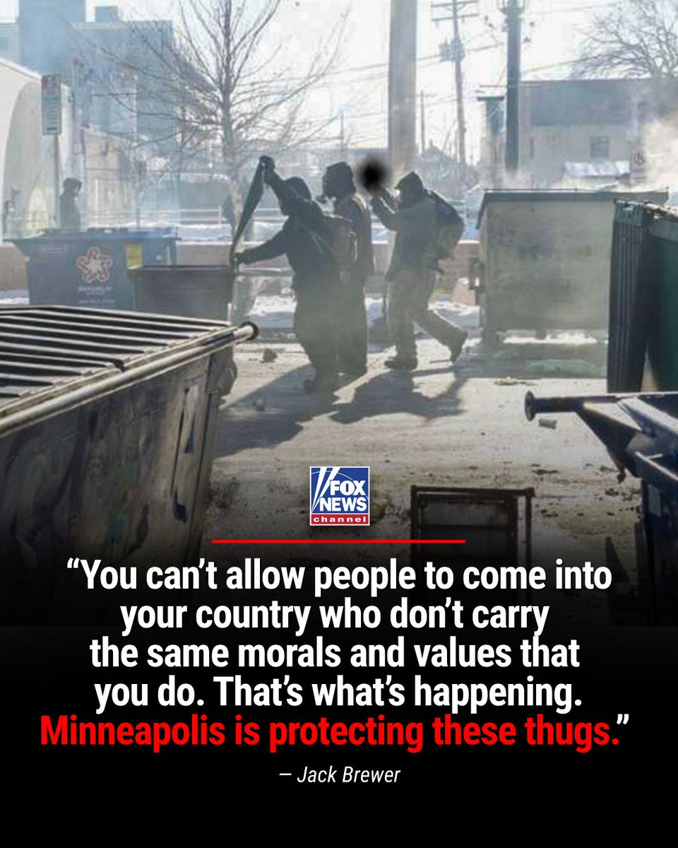 FoxNews's tweet image. 'PROTECTING THESE THUGS': Former Minnesota Vikings captain Jack Brewer slams the state's liberal leadership, accusing Democrats of fueling weeks of unrest by opposing ICE.

"There is something wrong in Minneapolis. We need a city-wide behavioral health assessment. People have…