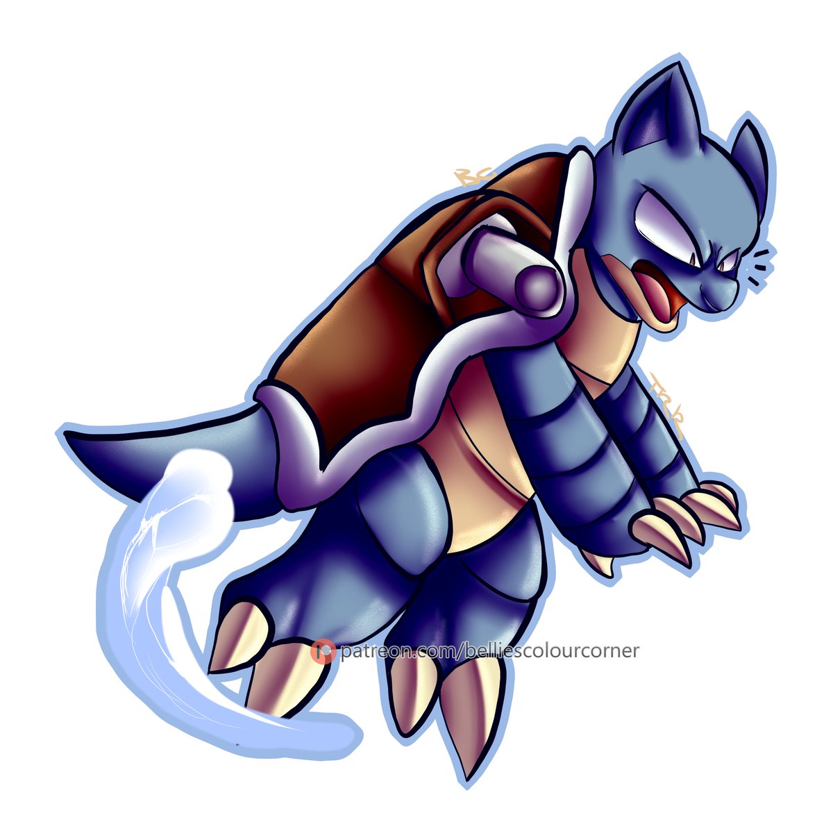 TRR_BC's tweet image. Drawing pokemon everyday until i give up: Day 9 #pokemon #pokemonfanart #Blastoise