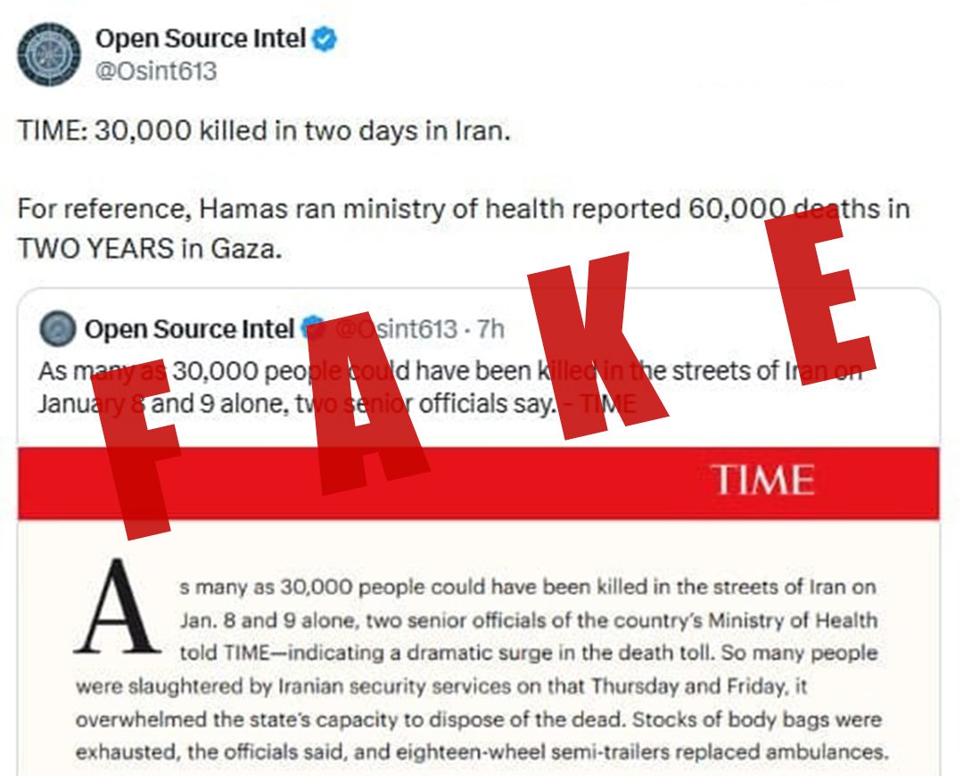 A Hitler-style BIG LIE: isn't this the number they planned to kill in the streets of Iran?!
They failed, though, and now they're trying to FAKE it in the media. Truly vicious!