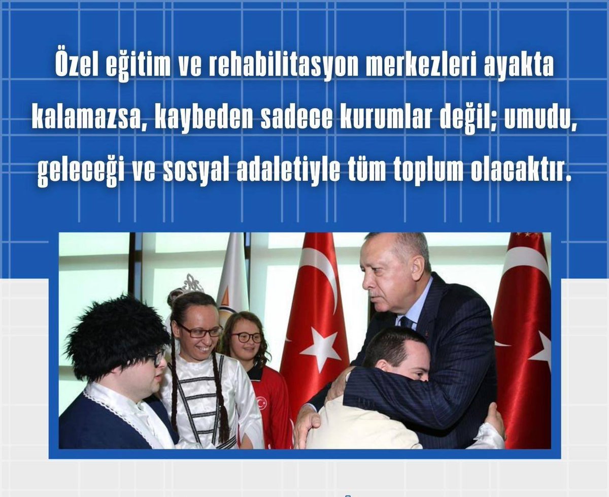 Amacımız sosyal devlet analayışını korumak. Çabamız özel çocuklarımızı topluma kazandırmak. Sürdürülebilir eğitim için Rehebitasyon merkezlerin kapanmaması için desteklerinize ihtiyacımız var sayın cumhurbaşkanım ⁦<a href="/RTErdogan/">Recep Tayyip Erdoğan</a>⁩  ⁦%27⁩                   #KabulEtmiyoruz