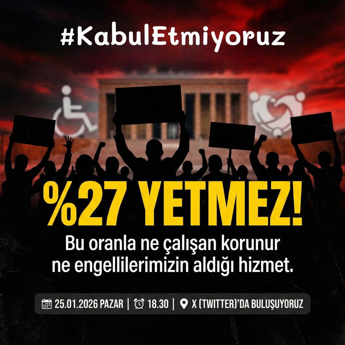 #KabulEtmiyoruz

<a href="/RTErdogan/">Recep Tayyip Erdoğan</a>
<a href="/EmineErdogan/">Emine Erdoğan</a>
<a href="/tcbestepe/">T.C. Cumhurbaşkanlığı</a>
<a href="/iletisim/">T.C. İletişim Başkanlığı</a>
<a href="/cbsbb/">T.C. Cumhurbaşkanlığı Strateji ve Bütçe Başkanlığı</a>
<a href="/HMBakanligi/">T.C. Hazine ve Maliye Bakanlığı</a>
<a href="/tcmeb/">Millî Eğitim Bakanlığı</a>
<a href="/tcailesosyal/">T.C. Aile ve Sosyal Hizmetler Bakanlığı</a>
<a href="/Yusuf__Tekin/">Yusuf Tekin</a>
<a href="/memetsimsek/">Mehmet Simsek</a>