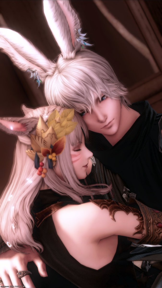 Lucia3FFXIV's tweet photo. 🐱💜🐰 https://t.co/RBC09xCohP