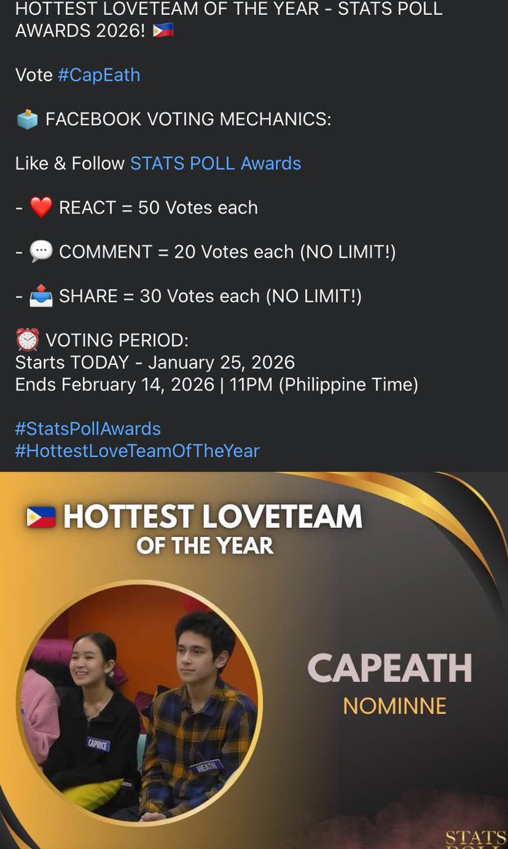 __jwrites's tweet image. siguro naman kaya natin ito ipanalo din. matinding hard work ang kailangan natin kapitans! kaya engage na and don’t forget to vote sa maya din

link: facebook.com/share/1Aa95eqb…

BBS HEATH
BBS CAPRICE
