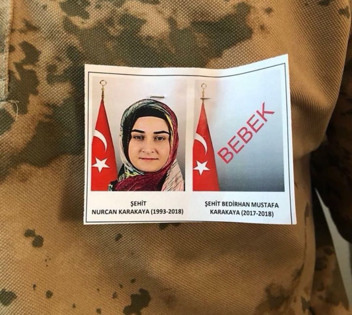 90BinKrdln's tweet photo. Madem çok kadın severdiniz, asker eşi Nurcan KARAKAYA kucağında 𝐁𝐄𝐁𝐄Ğİ ile katledilirken neredeydiniz? https://t.co/ZY4fkxu2mu