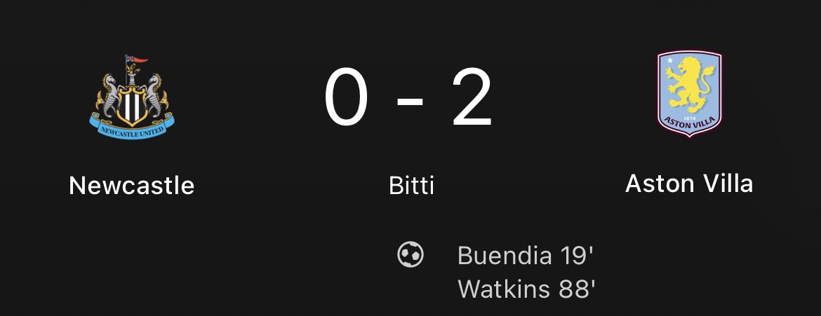Fenerbahçe’nin Kadıköy’de özellikle 2. yarı tek kale oynadığı rakibi Aston Villa, bugün 712 Milyon Euro’luk Newcastle Utd’ı deplasmanda perişan etti. Kendi takımınızı küçük görmekten vazgeçin.