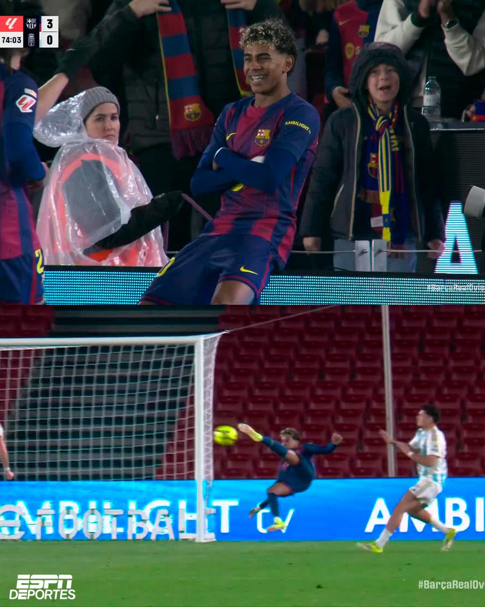 Este niño nos representa a todos viendo el gol de Lamine Yamal